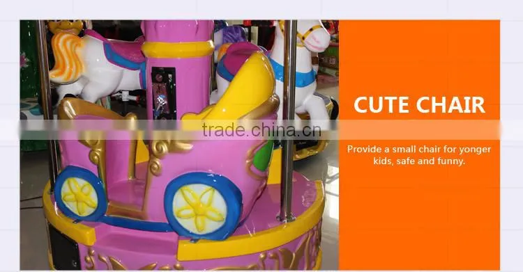 Funshare 2015 Cute Mini Fairground Rides Small Carousel For Sale Merry Go Round Carousel Machine