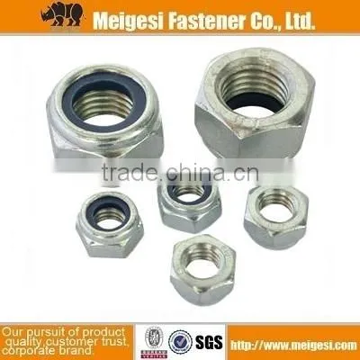 DIN985 Steel Lock Hex Nuts With Nylon Insert