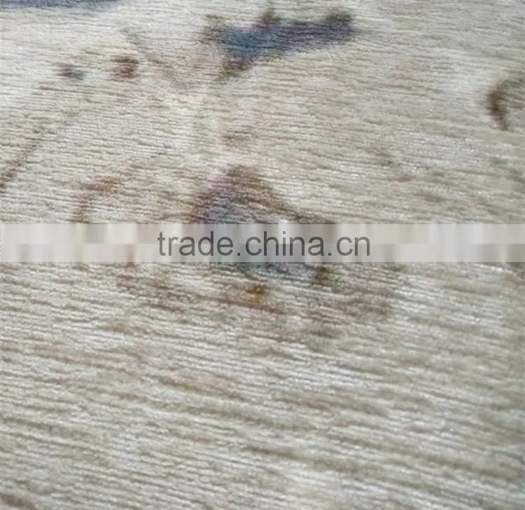 floral hotel chenille yarn printed carpet