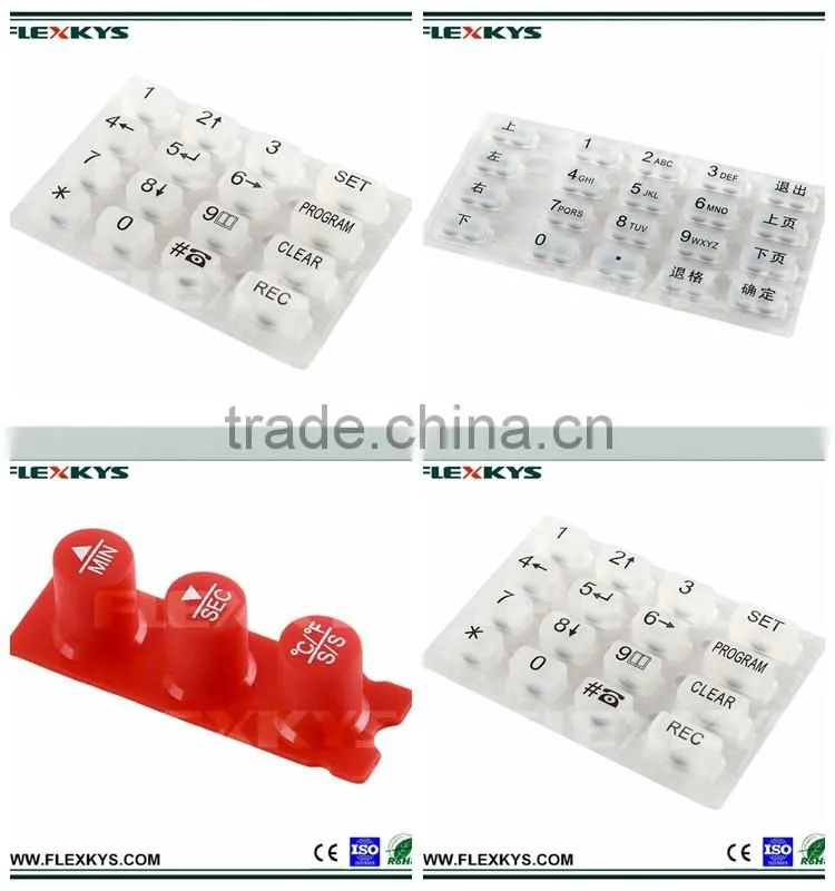 High Quality Durable Silicone Rubber Keypad for Cellphone