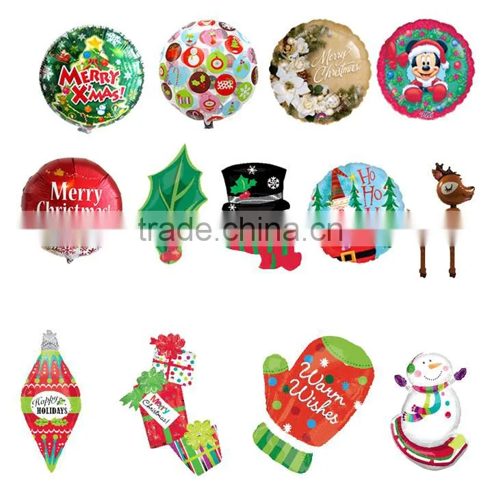 Newest design Christmas festive series inflatable balloon, advertising helium balloon, printed Christmas balloons decoration