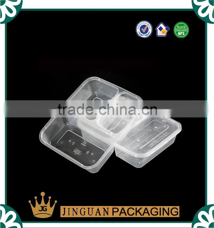 Eco-Friendly PP divided disposable plastic fast plastic food container