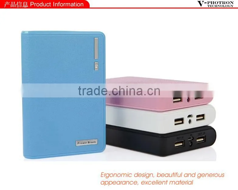 wallet portable power bank 10400mah with dual usb output