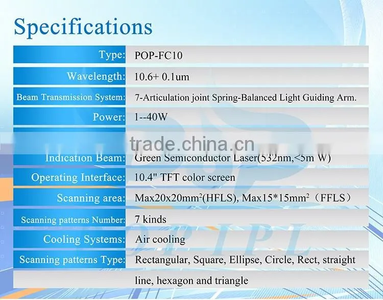 co2 laser fractional Acne Scars Laser Skin Treatment Machine Fraction C02 POPIPL