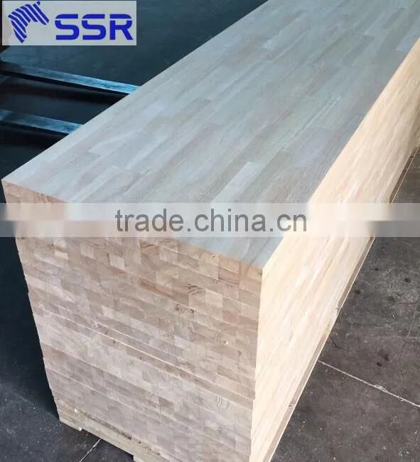 Rubber wood finger joint board for Europe market/rubber wood panel