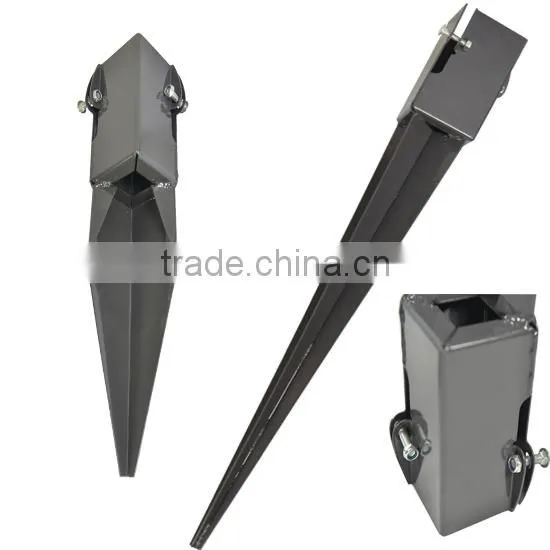 4" x 4" x 750 mm Spike Drive Down Fence Post Bolt Grip Support Like Metpost Holder
