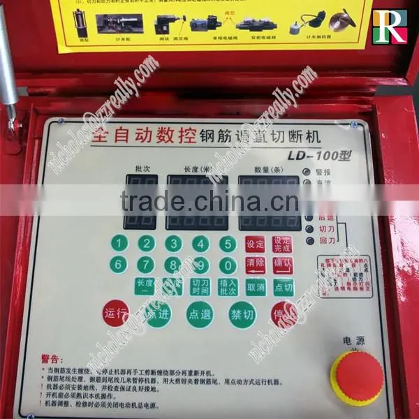 High quality deformed bar and round bar wire straightening and cutting machine