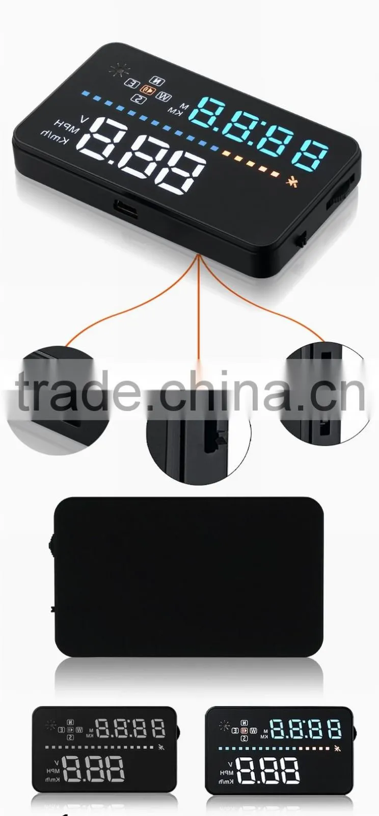 Car HUD heads up display windshield projection GPS car HUD A3