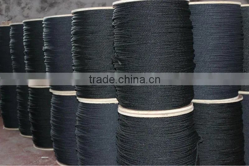 black pp rope with anti-uv for farm