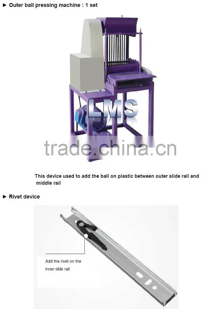 roll forming production line of ball bearing slides Telescopic slides