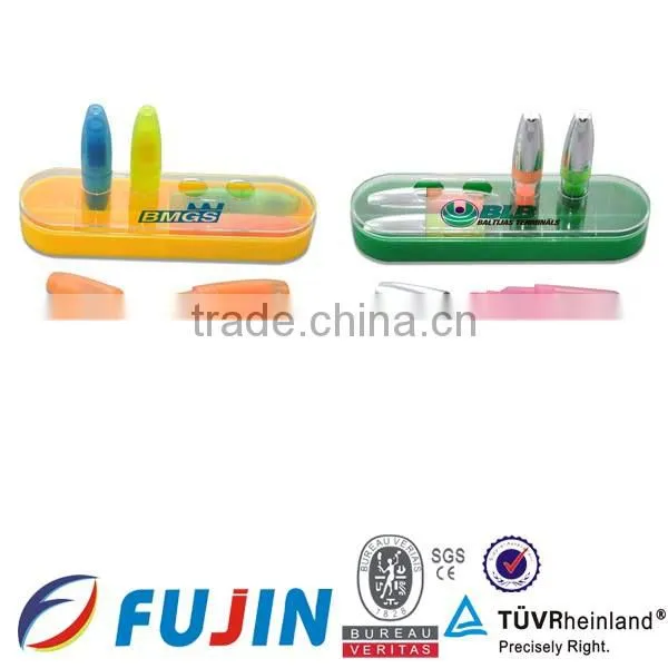 2*1 syringe/injection highlighter with memo and base/Needle cylinder pen/combo highlighter pens made in china