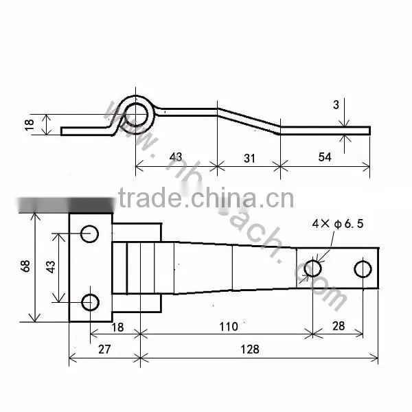 Polished Stainless Steel Container Door Hinge