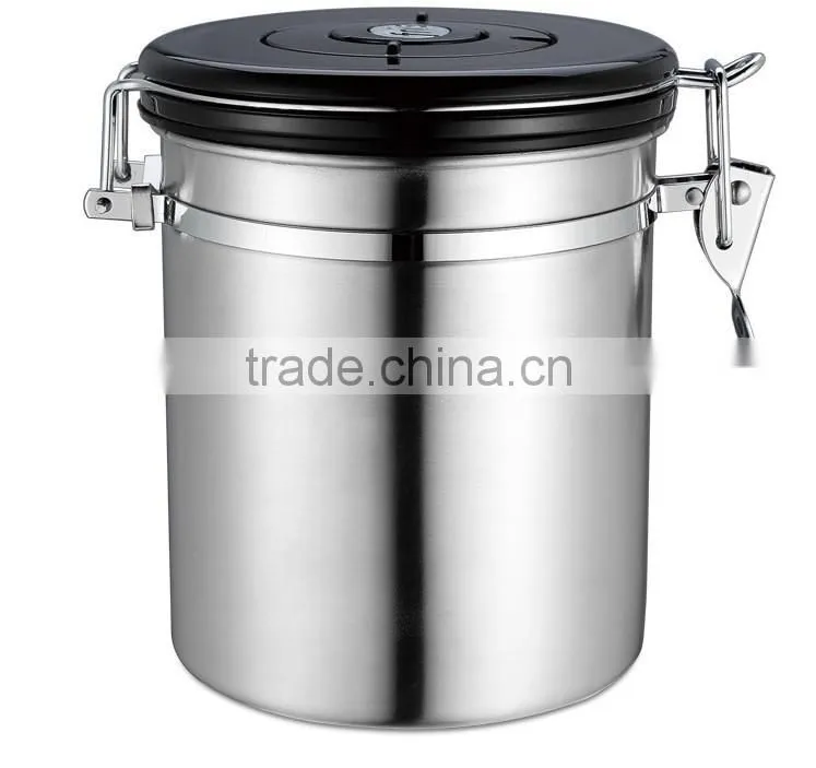 16-Ounce Coffee Vault, Stainless Steel 18/8 canister