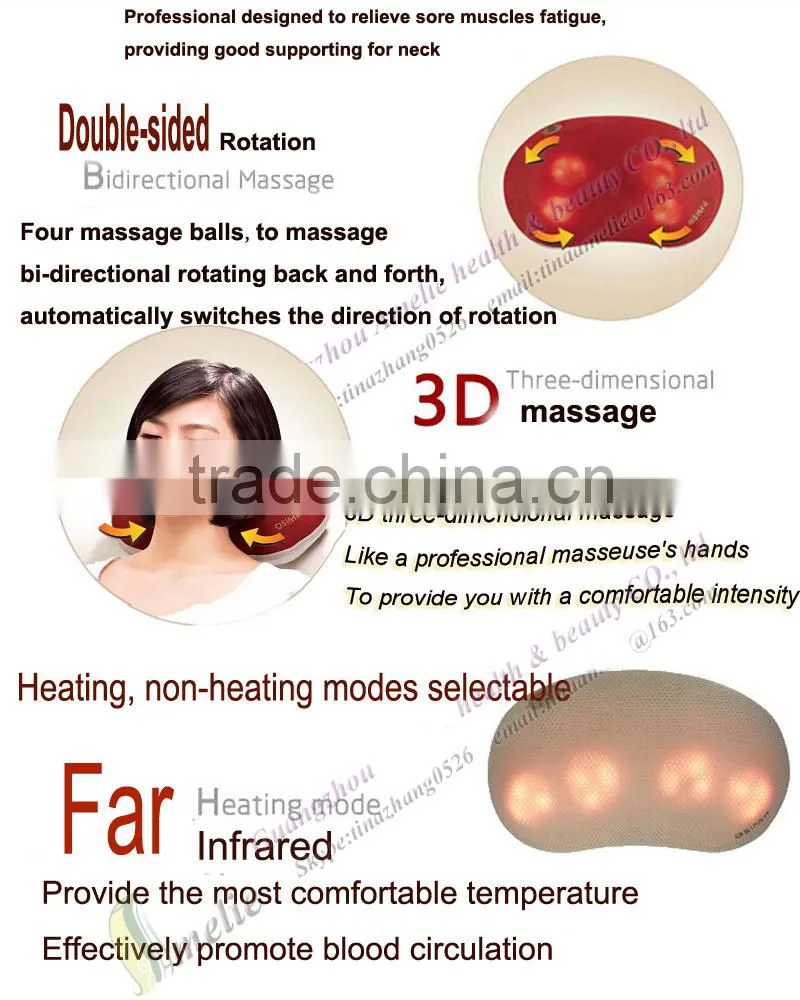 2017 Neck waist leg and shoulder massage pillow Blood Circulation factory price