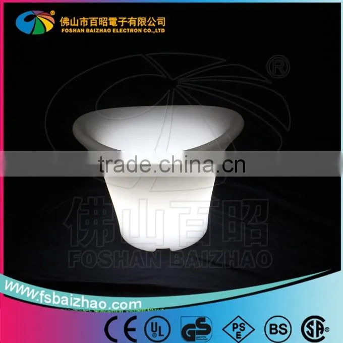 LED illuminated PE plastic ice bucket coolers with remote control RGB
