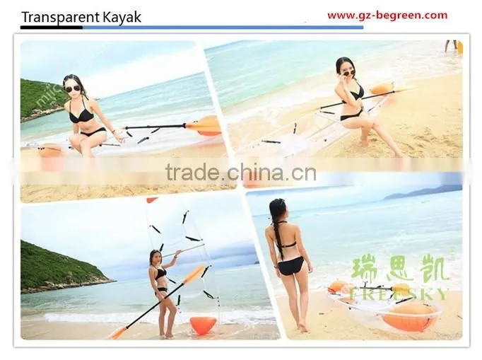 new design 2 seat touring banana transparent boats ships for sale