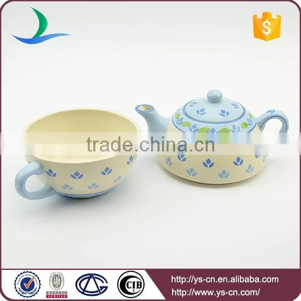Wholesale hand painted ceramic tea set for one in European style