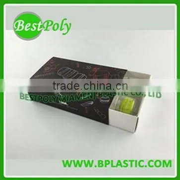 window macaron paper packaging with insert plastic blister tray