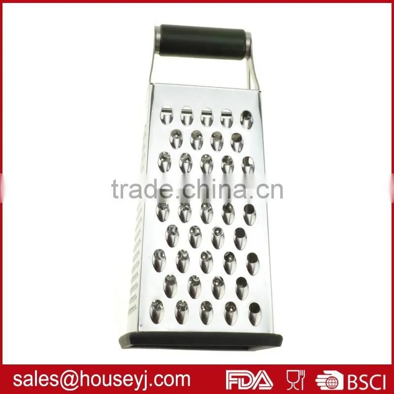 stainless steel 4 side grater cheese grater vegetable grater with soft grip handle