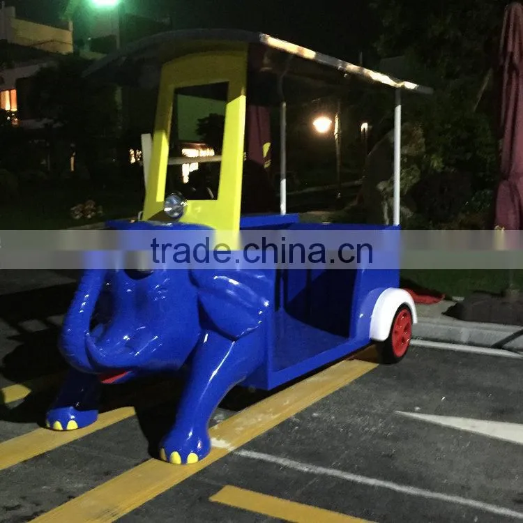 Fiberglass elephant kiosk