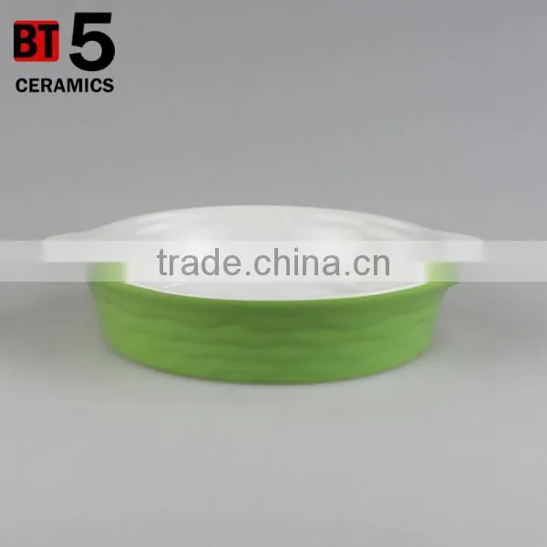 BT5-SD08G stonware 24OZ green Lasagna Casserole
