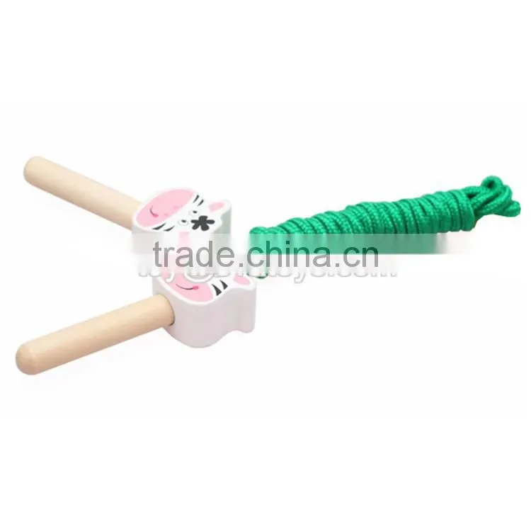 Wholesale multi-function children speed jump rope with wooden handle W01A120-S