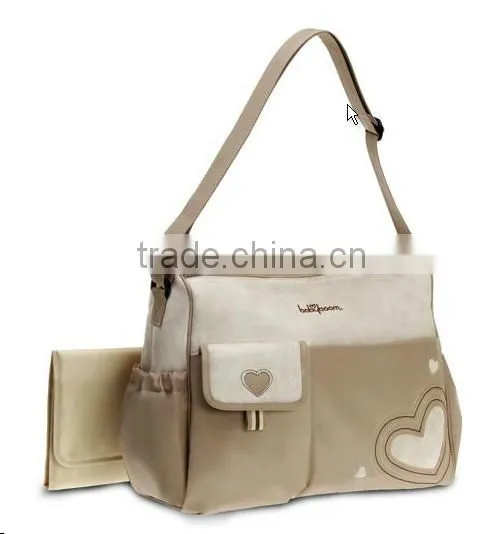 Embroidery Heart Diaper Bag