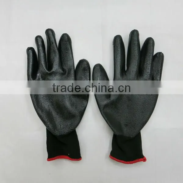 Black Nitrile Gloves Nitrile Coated Construction Gloves