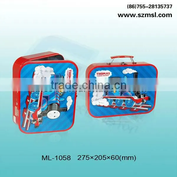 Small Metal Tin Lock Box