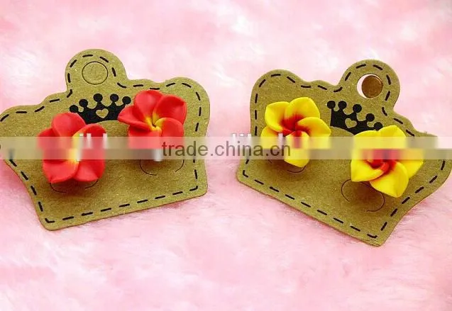 fashion Hawaiian plumeria Flower stud earring Designs for Women,Kids polymer clay Earrings