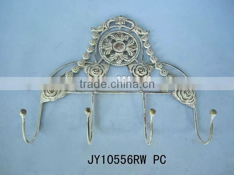 Decorative Metal Wall hook with wooden plague