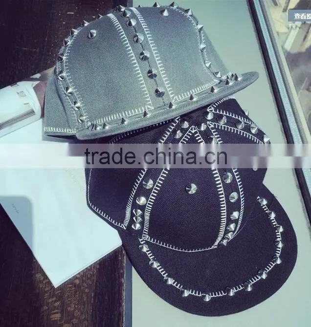 Custom made Snapback Caps Baseball Hat With Logo Embroidery leather patch