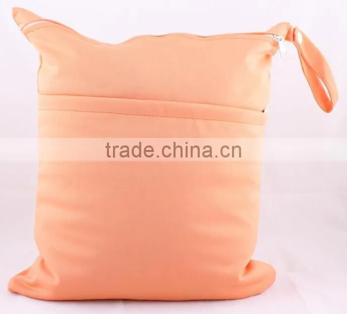 washable and reusable double pocket cloth nappy baby wetbag