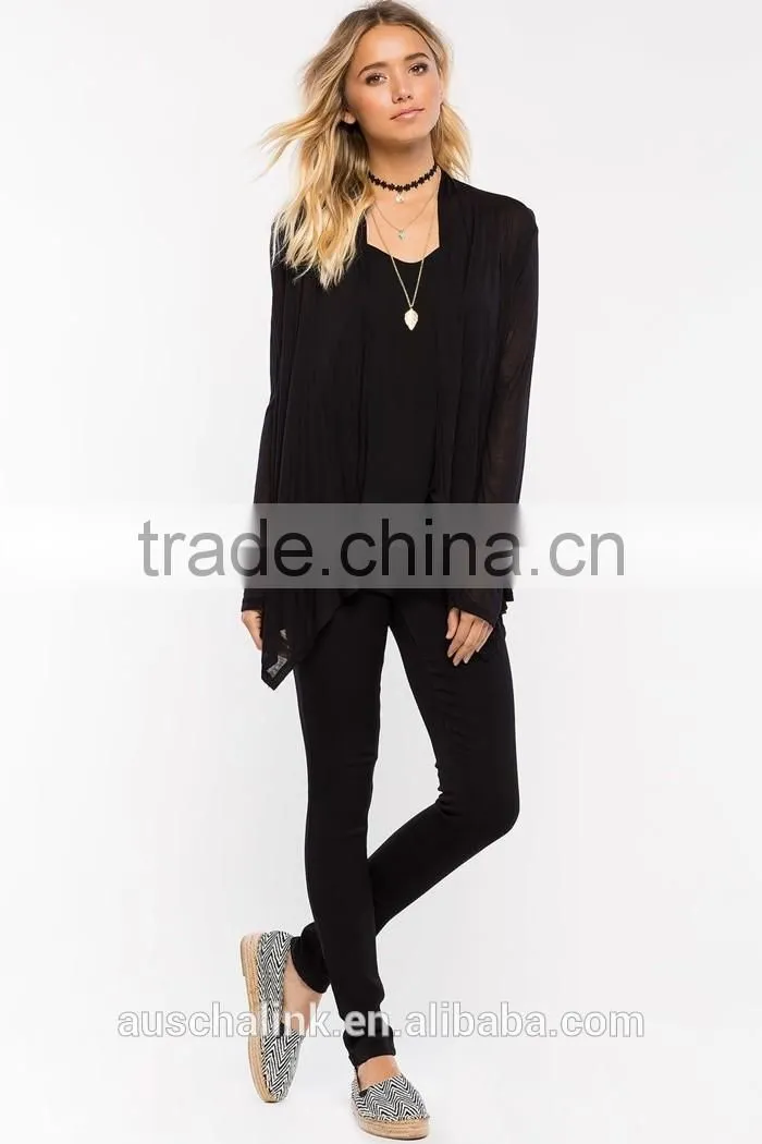 new arrival lightweight female trendy beautiful black cardigan