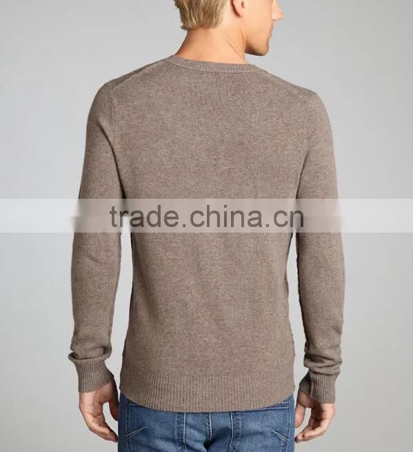 New Design v-neck Knitting Patterns Cashmere Men Pullover