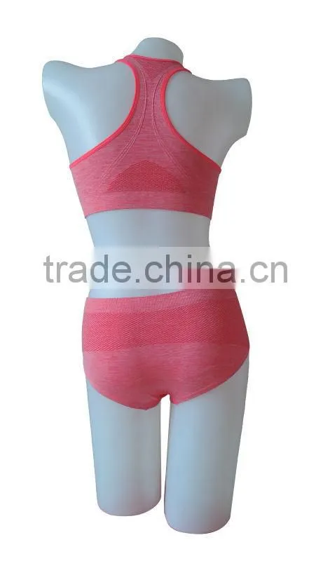 new style seamless woman underwear ladies sport bra & panty