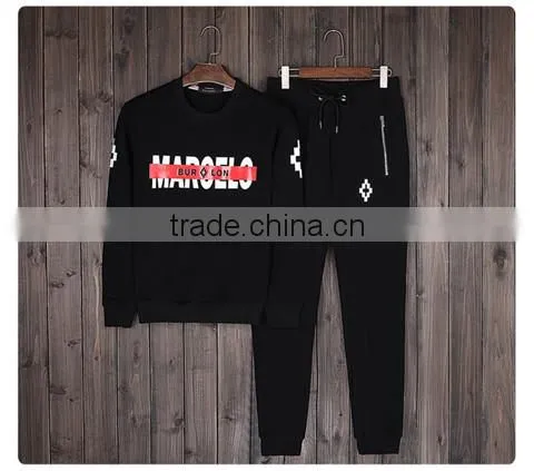 2016 new design clothes without hooded pullover sets