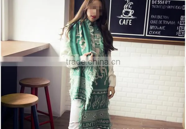 Korean style fashion latest design long acrylic candy color choice elegant wear shawl scarf womens