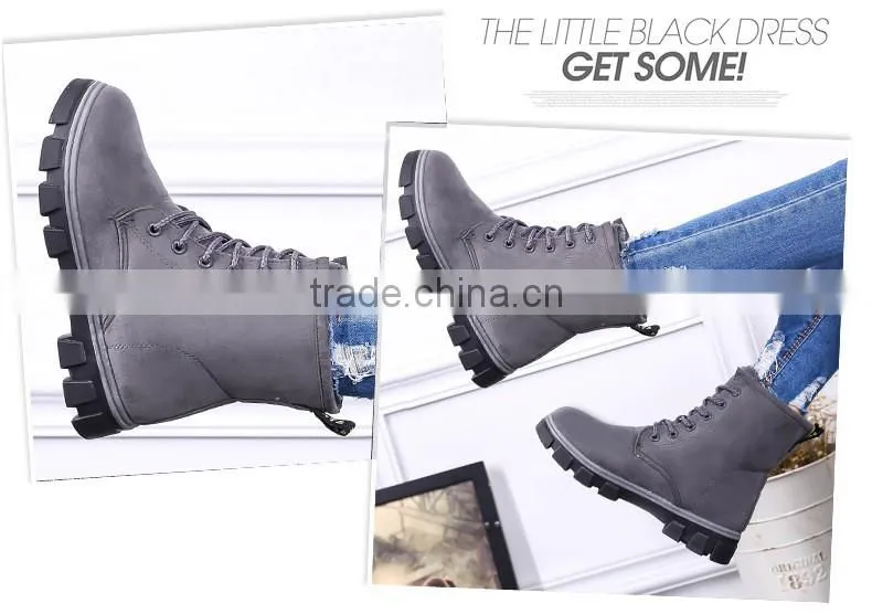 Ladies Boots Snow Warm Winter Boots Women Lace Up Ankle Boots