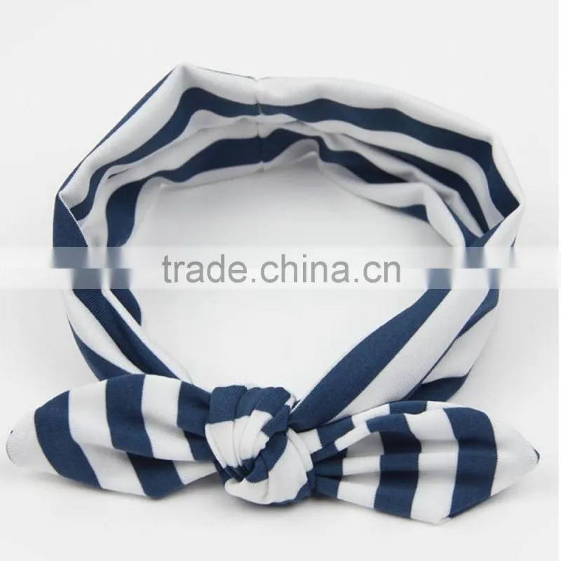 2015 Newest Cotton Baby Knot Headband,Stripe cotton headbands