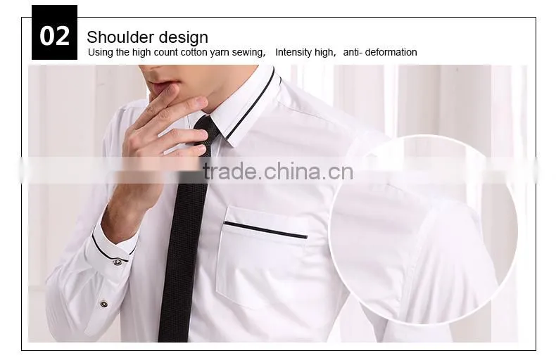 New Design Men's Long Sleeve Business Shirt Of Good Price (DSHM013)