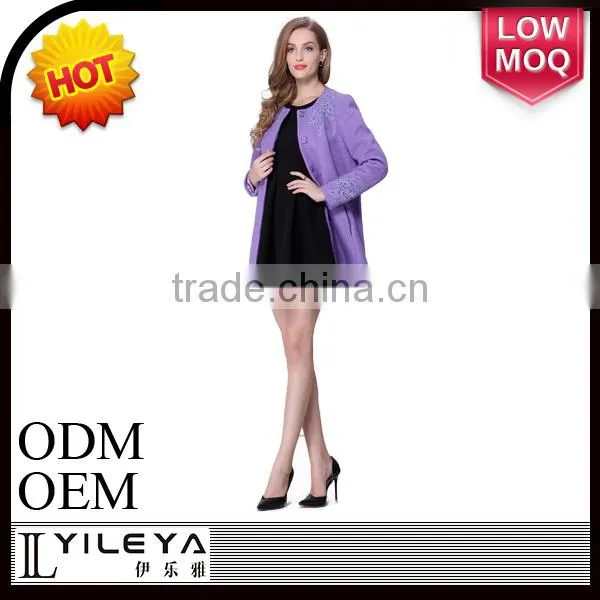 2015 New Korean Style Fashion Woolen Winter Design Lady Coat