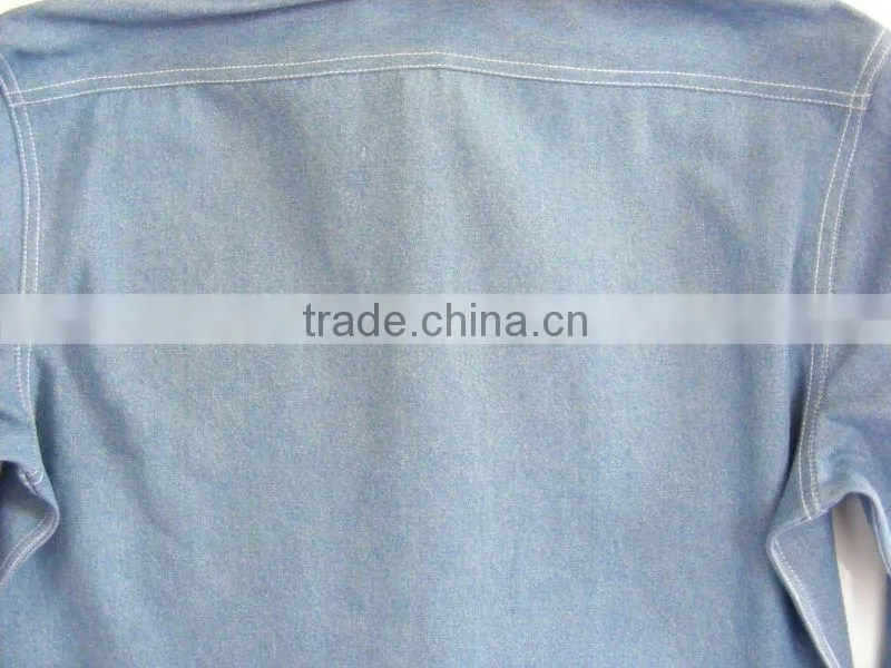 short sleeve contrast color floral denim shirts