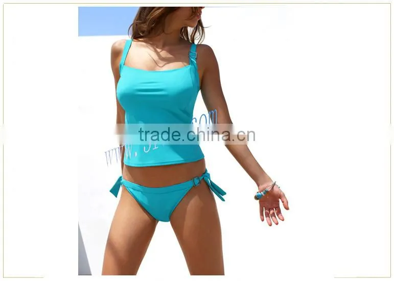 fashion tankini swimwear green/hot pants
