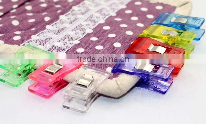 40 PCS colorful sewing &quiting binding craft wonder clips-3.3x1.8cm