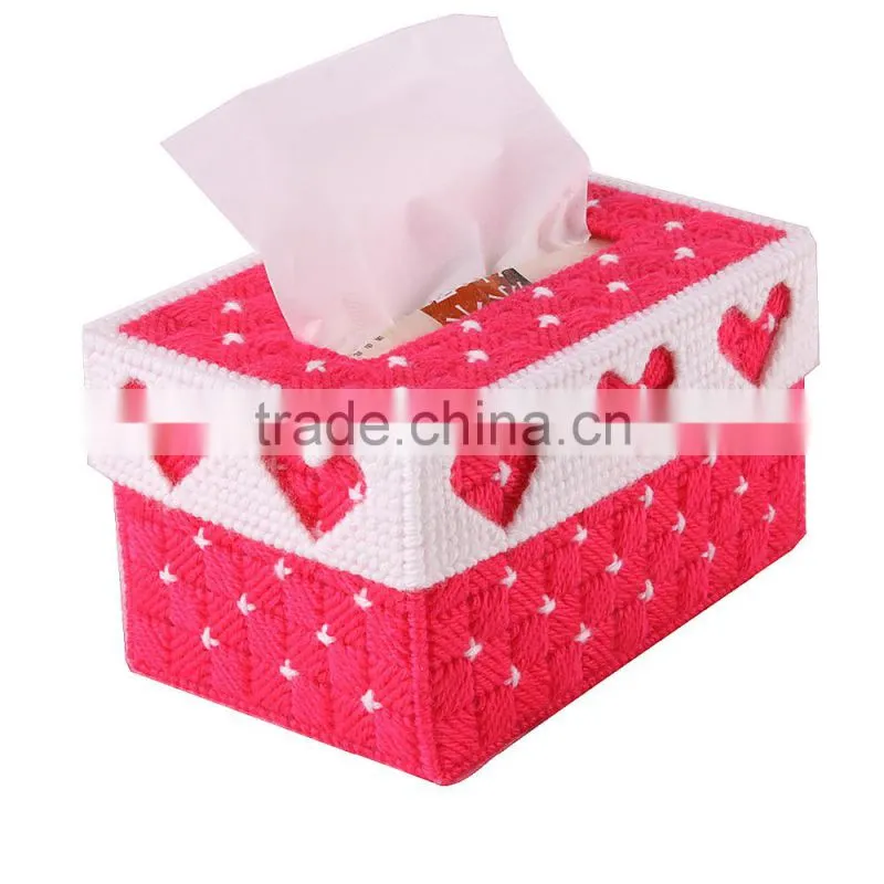 Red Heart Kits Suppliers Plastic & Cotton Cross Stitch Sets Tissue Box