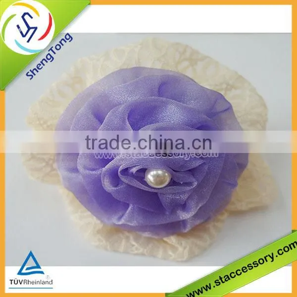 2015 New design fabric flower silk flower export