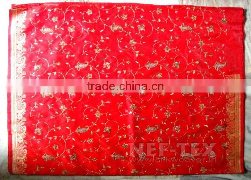 MACHINE DESIGN EMBROIDERED SAREES