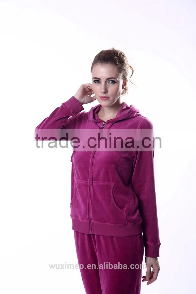 women's track suit 2015 jogging track suit velour set