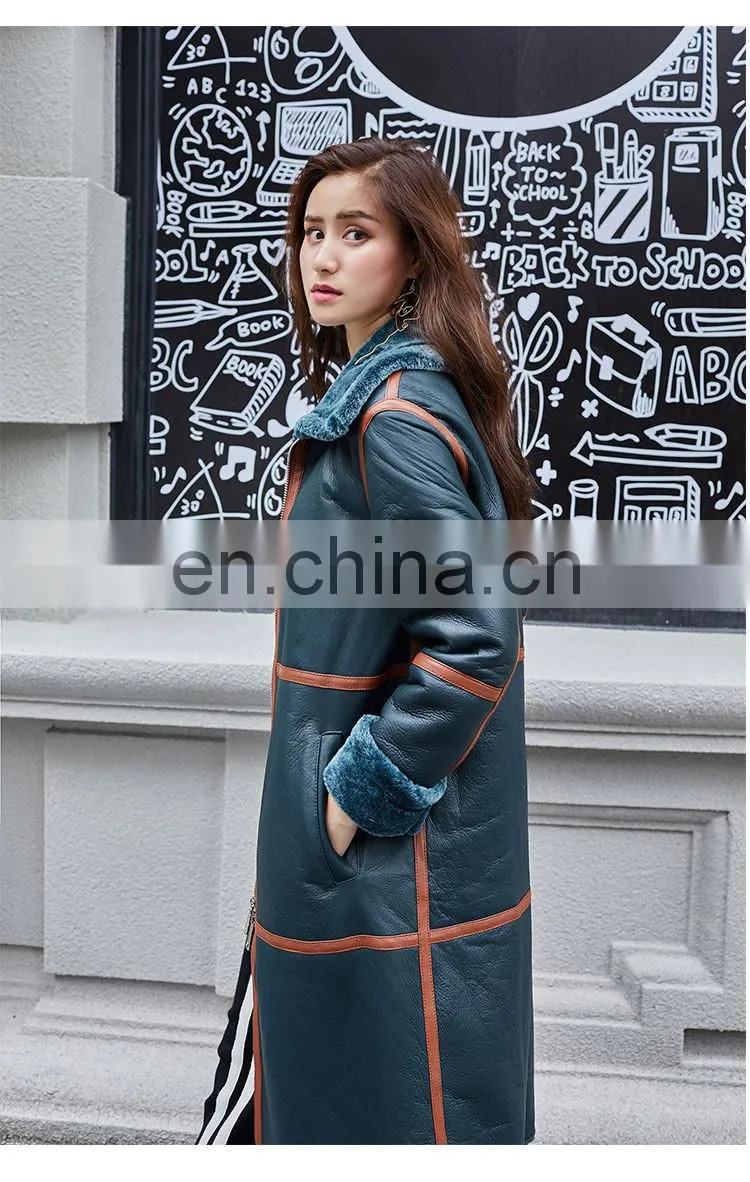 2017 Hot Selling Elegant Fashion Design Sheep Skin Leather Jacket